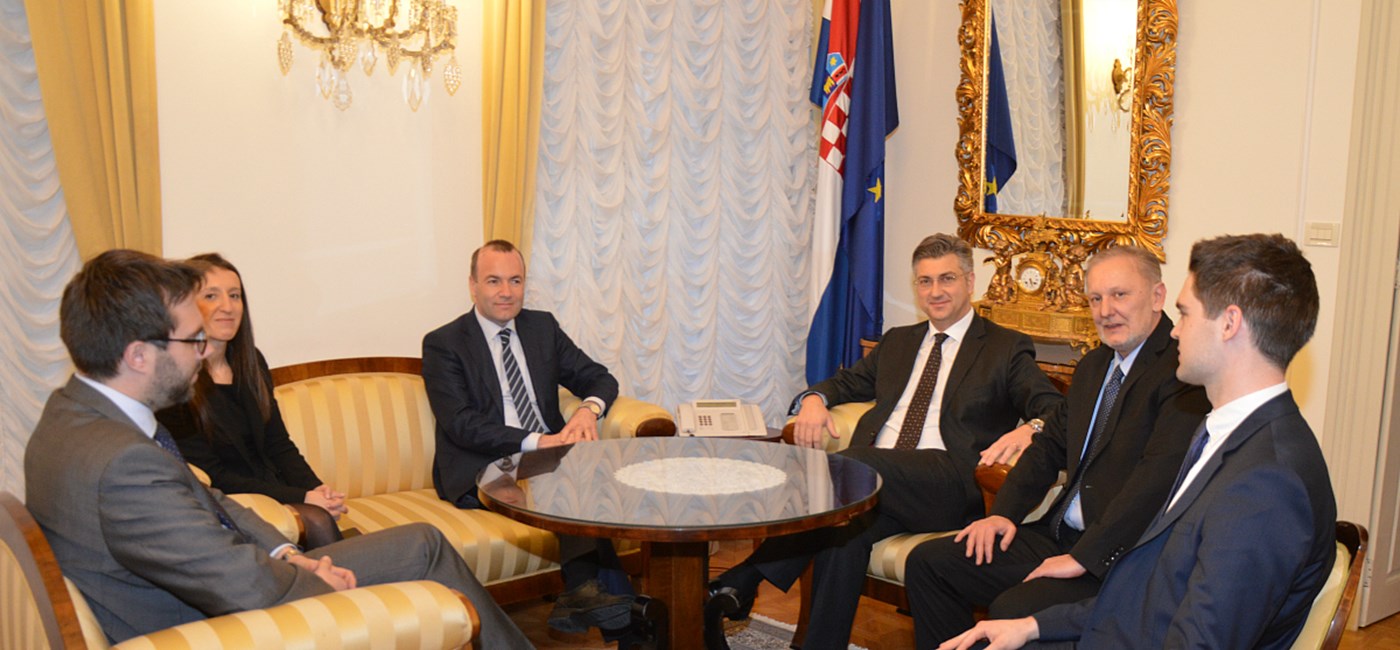 ​Predsjednik Vlade Plenković s Manfredom Weberom: Razmatrali smo ključne teme za budućnost Europe